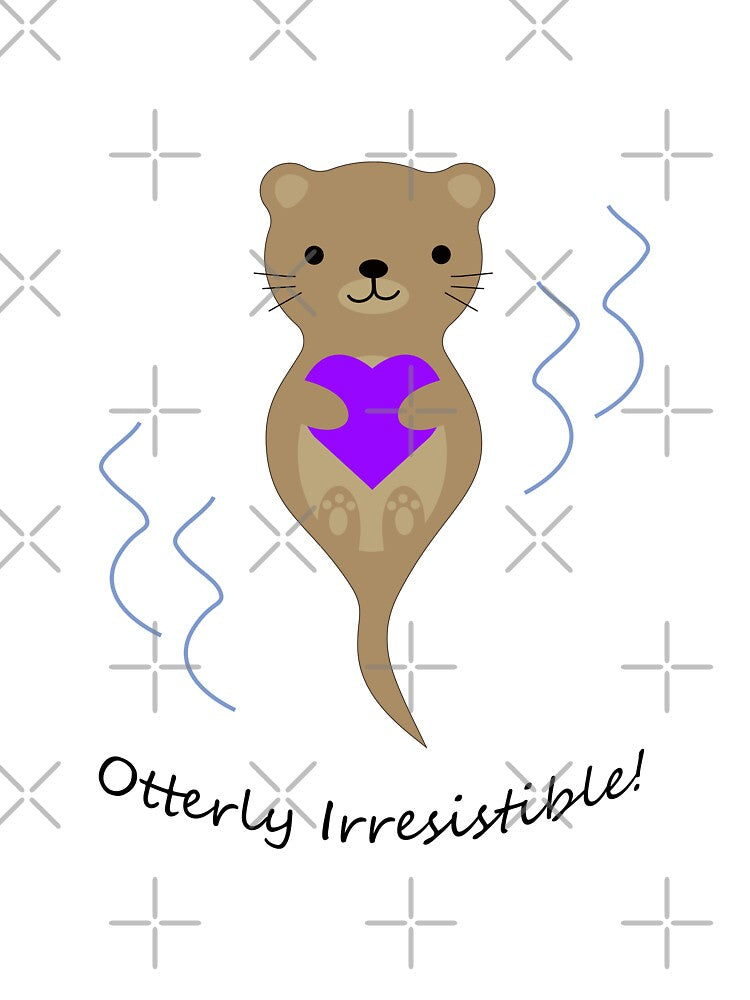 Cute and Funny Otterly Irresistible Otter by Hedgie Designs