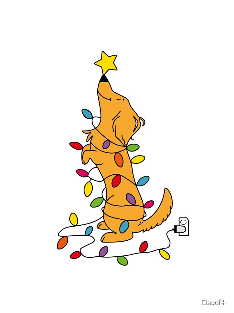 Christmas Dog Tree by Claudi4-