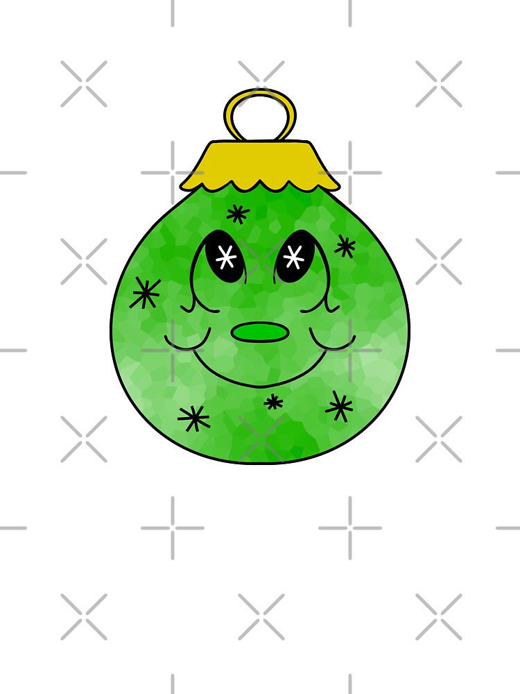 Green Christmas Tree Ornament by Sartoris Art