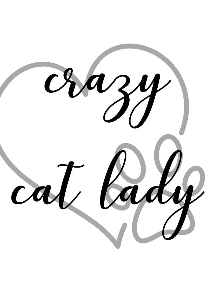 crazy cat lady heart paw by hayleyh7