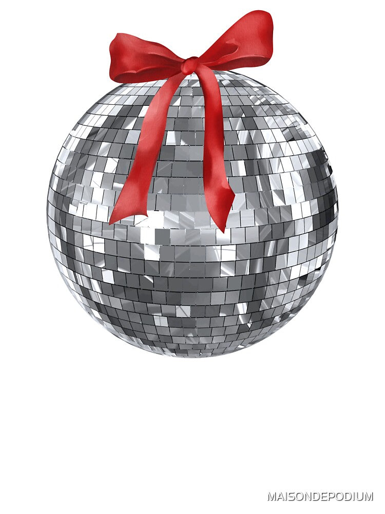 Mirrorball Disco Ball Bow Girly Sticker by MAISONDEPODIUM