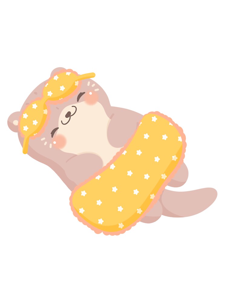 Cute otter sun baking and swimming in swimmers summer fun by Kawaiinessy
