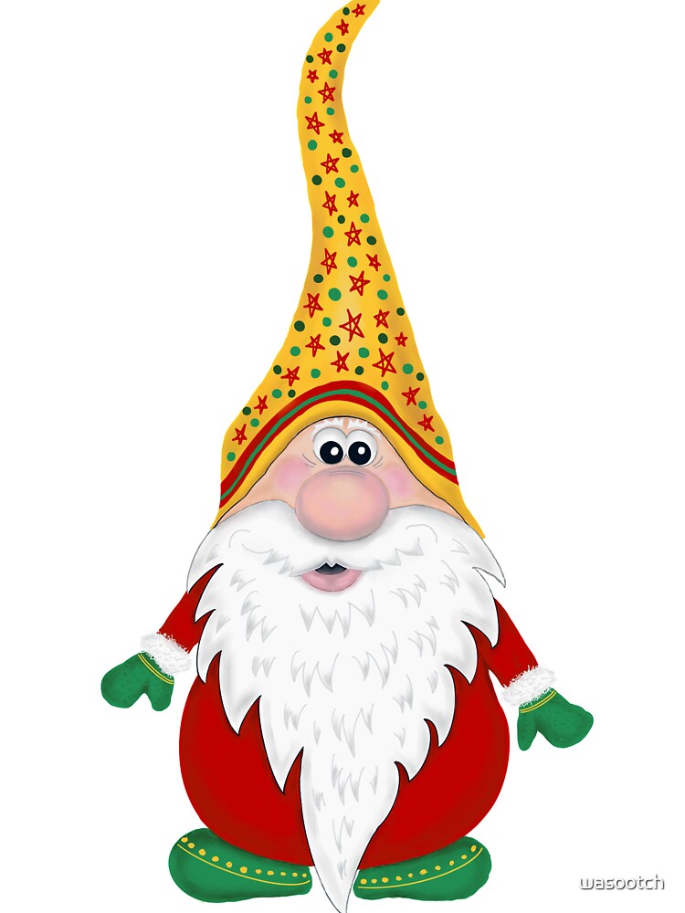 Cute Cartoon Christmas Gnome Pattern Xmas by wasootch