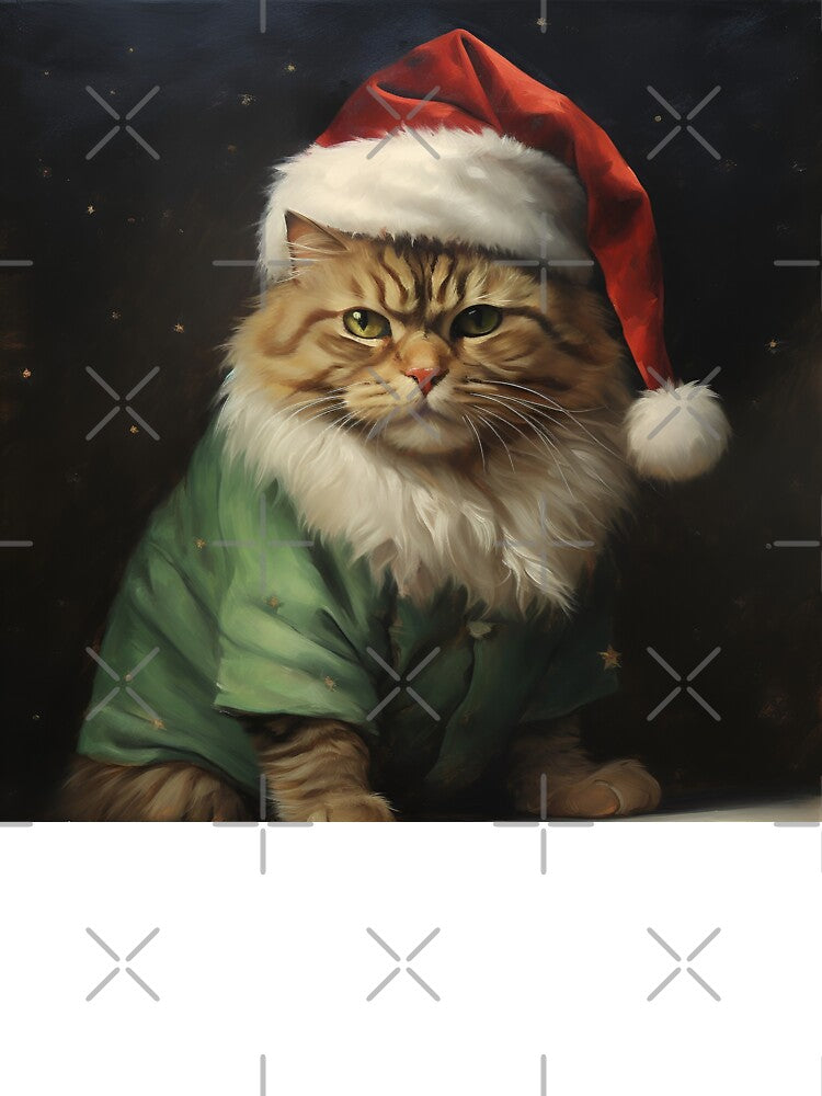 angry holiday christmas fat cat digital print by dcrc