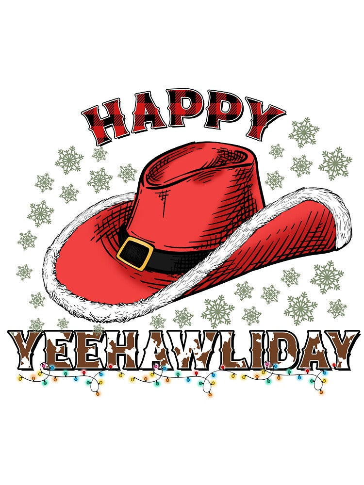 Happy Yeehawliday Santa Cowboy Hat by ElishaKayne