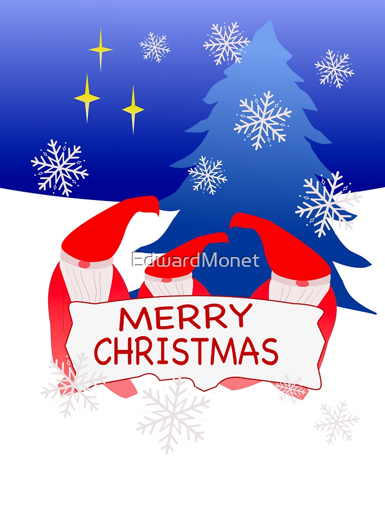 Christmas Funny Gnome Wall Decor Poster by EdwardMonet