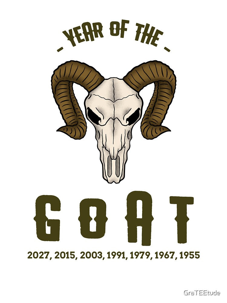 Chinese New Year Of The Goat Chinese Zodiac Chinese New Year 2027 羊年 by GraTEEtude