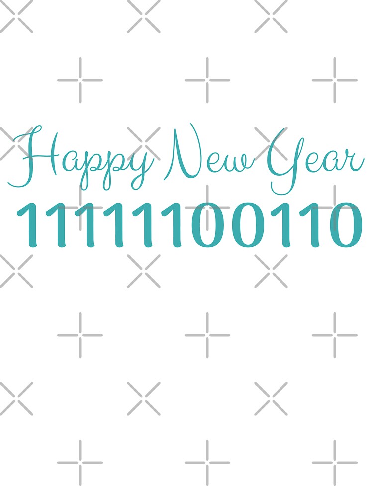 Happy 2022 Binary Italics by trendingatees