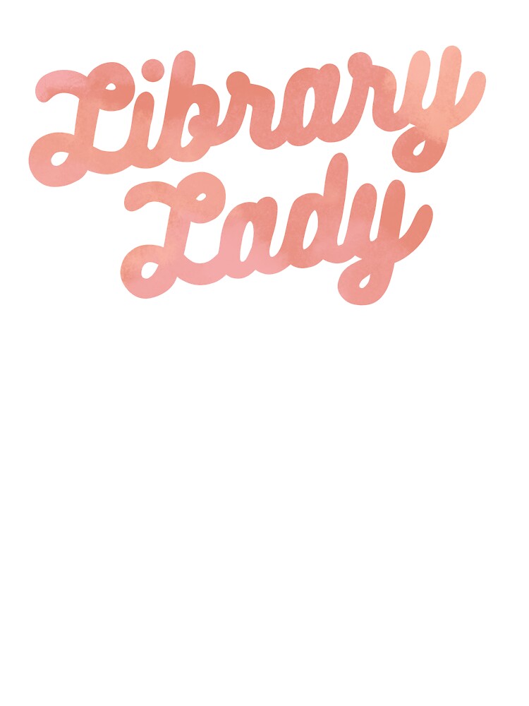 Retro Library Lady Design in Pink Watercolor by WildeandCo