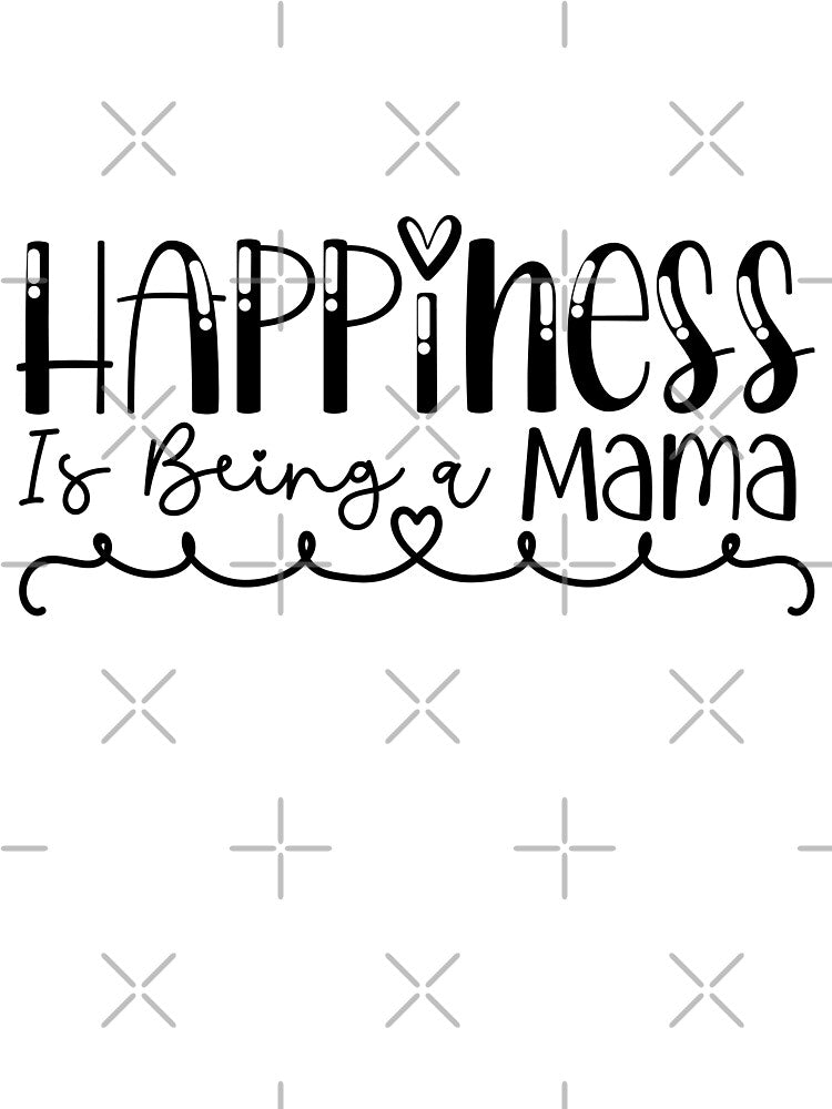 Happiness Is Being A Mama - Cute Mothers Day Retro Vintage Floral Aesthetic Mom Mommy Wife Family Grandma Gift by FuzionRaptor