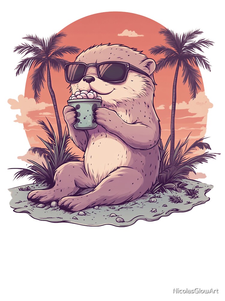 Otter Summer Vibe by NicolasGlowArt
