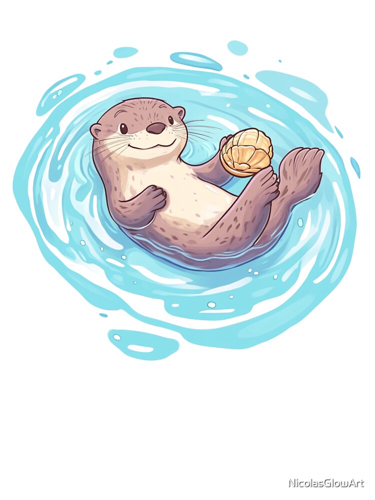 Otter Swimming by NicolasGlowArt