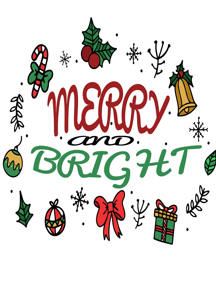 Merry & Bright Christmas Lights Family Matching by PrintistryArt