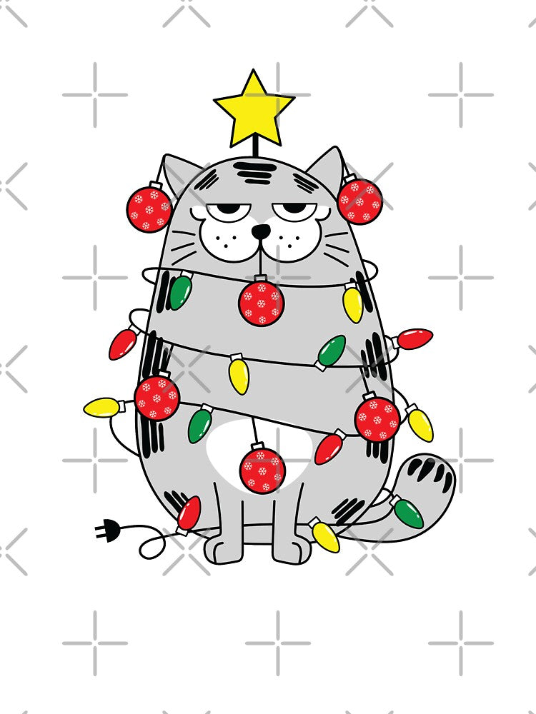 Christmast Tree - Cute and funny Cat by ShawnDzign