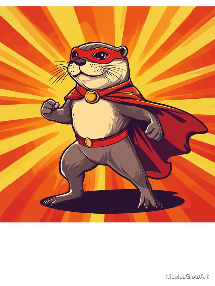 Otter Superhero by NicolasGlowArt