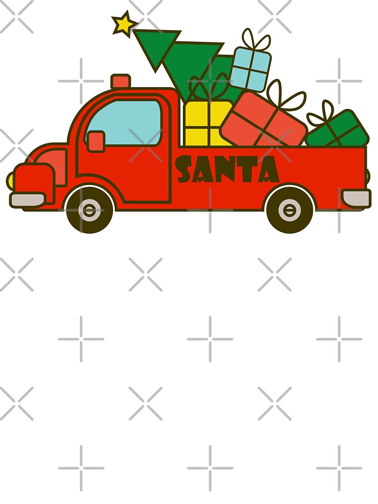 Red Christmas truck side view Merry Christmas by CutieBlue