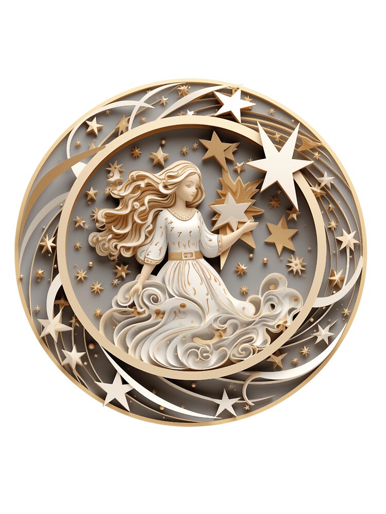 3D Cute Angel Christmas Round Design Holiday Decor by AliceCloset