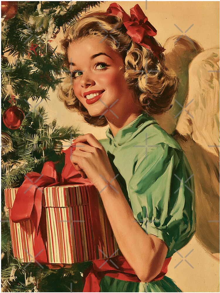 Vintage Christmas angel card by MendaciousMina