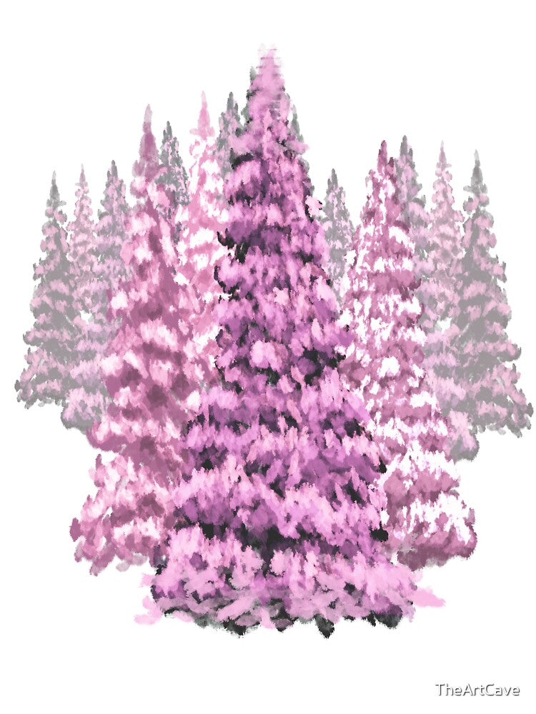 Pink Christmas Trees by TheArtCave