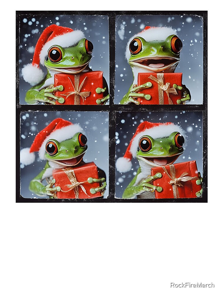 Christmas Frog – Adorable Santa Frog Photobooth by RockFireMerch