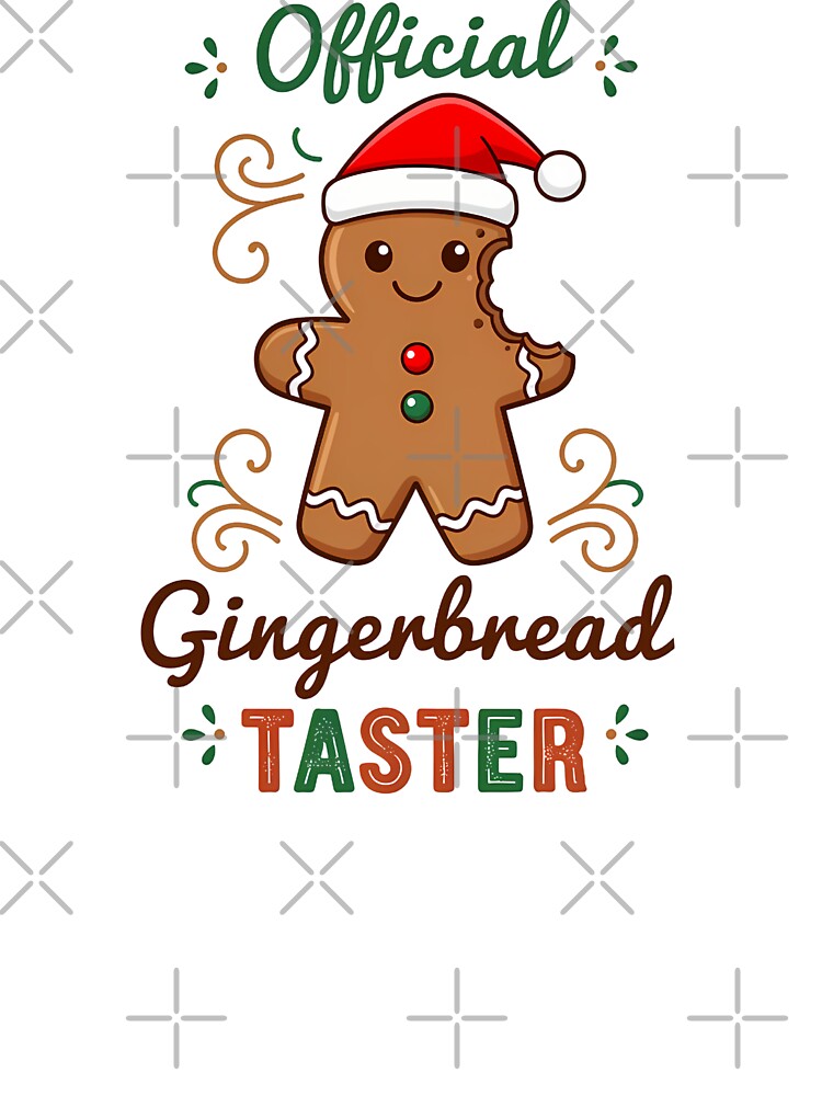 Official Gingerbread Taster Christmas Shirt for Holiday Bakers by Raw Tigers