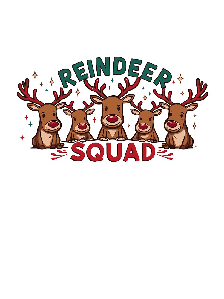 Reindeer Squad Cute Christmas Design by DavidTeeStudio