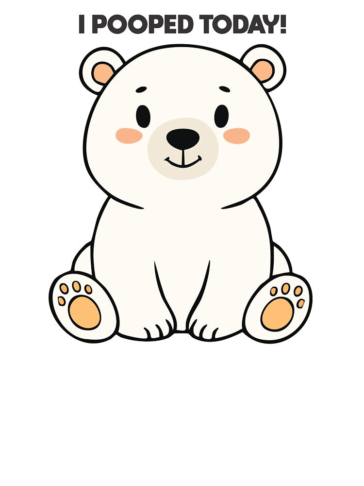 I Pooped Today Polar Bear by DalePrestonArt