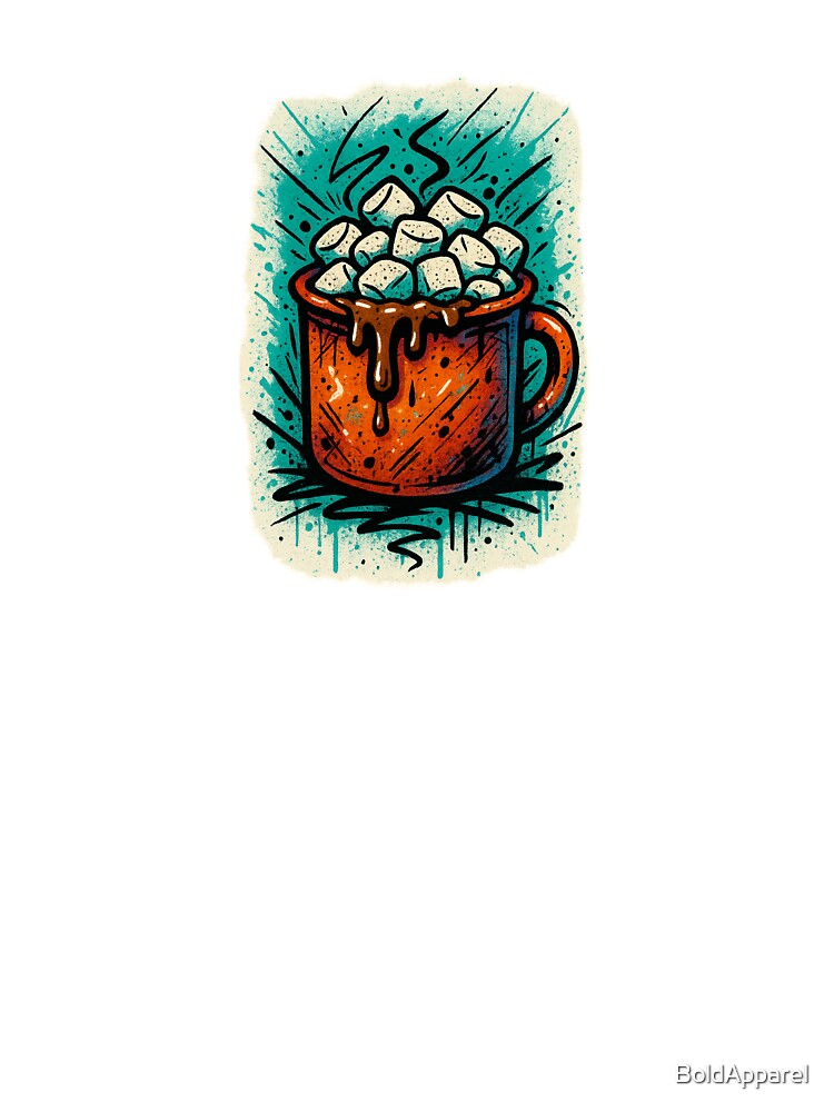 Graffiti Hot Cocoa Mug with Marshmallow Drip by BoldApparel