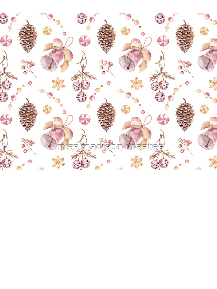 coquette pink christmas pattern by miss madison creates
