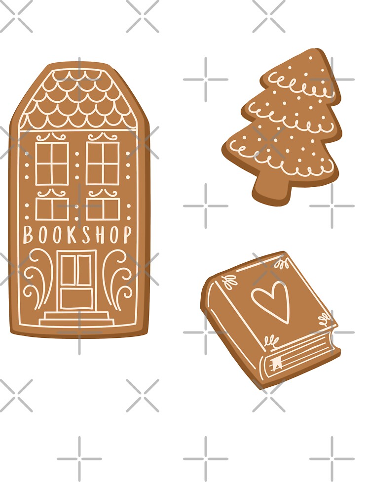 Bookish Christmas Cookies Set by Neadoodles