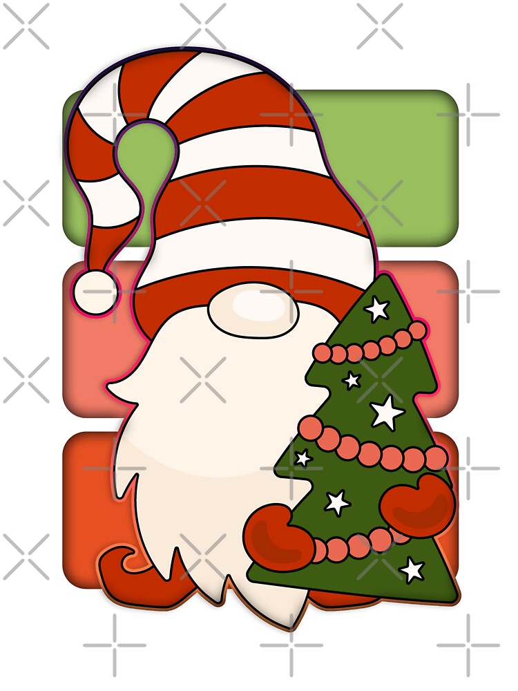 Christmas Gnome With Christmas Tree by franktact