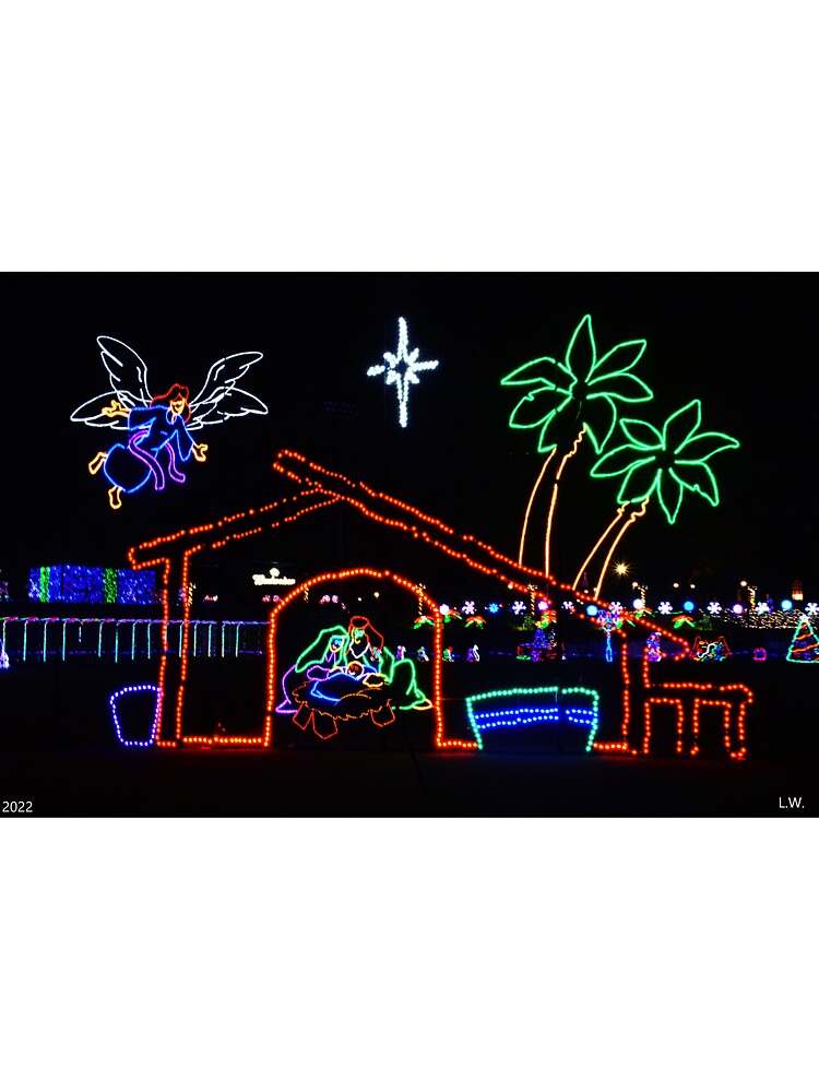 Nativity Scene CHRISTmas Lights by LisaWootenPhoto