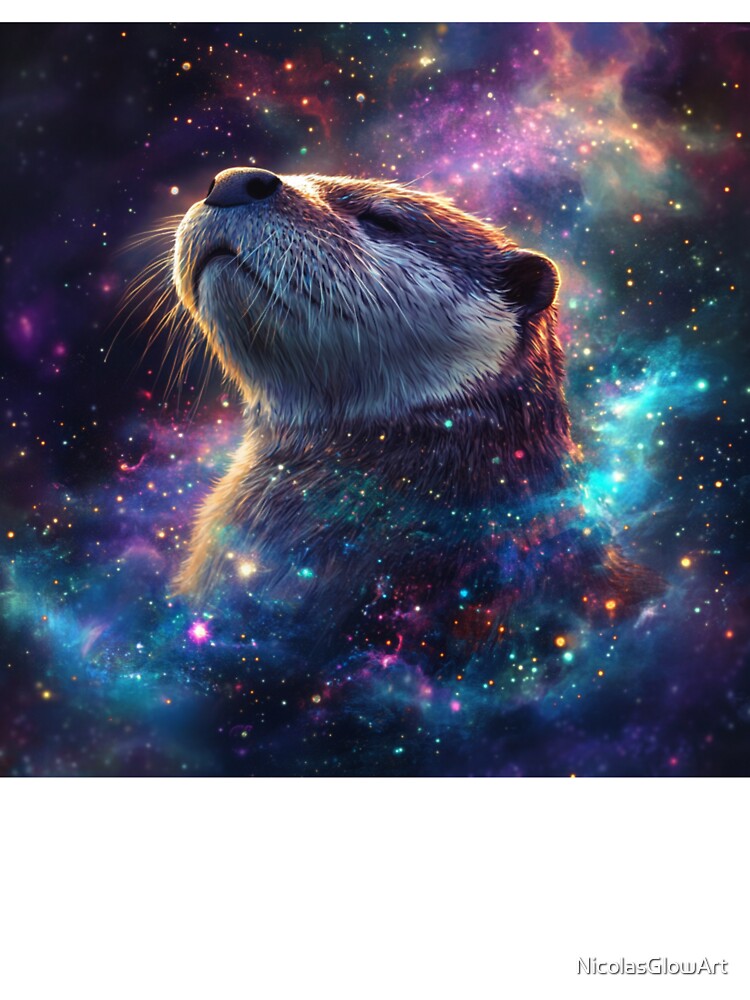 Galaxy Otter Poster by NicolasGlowArt