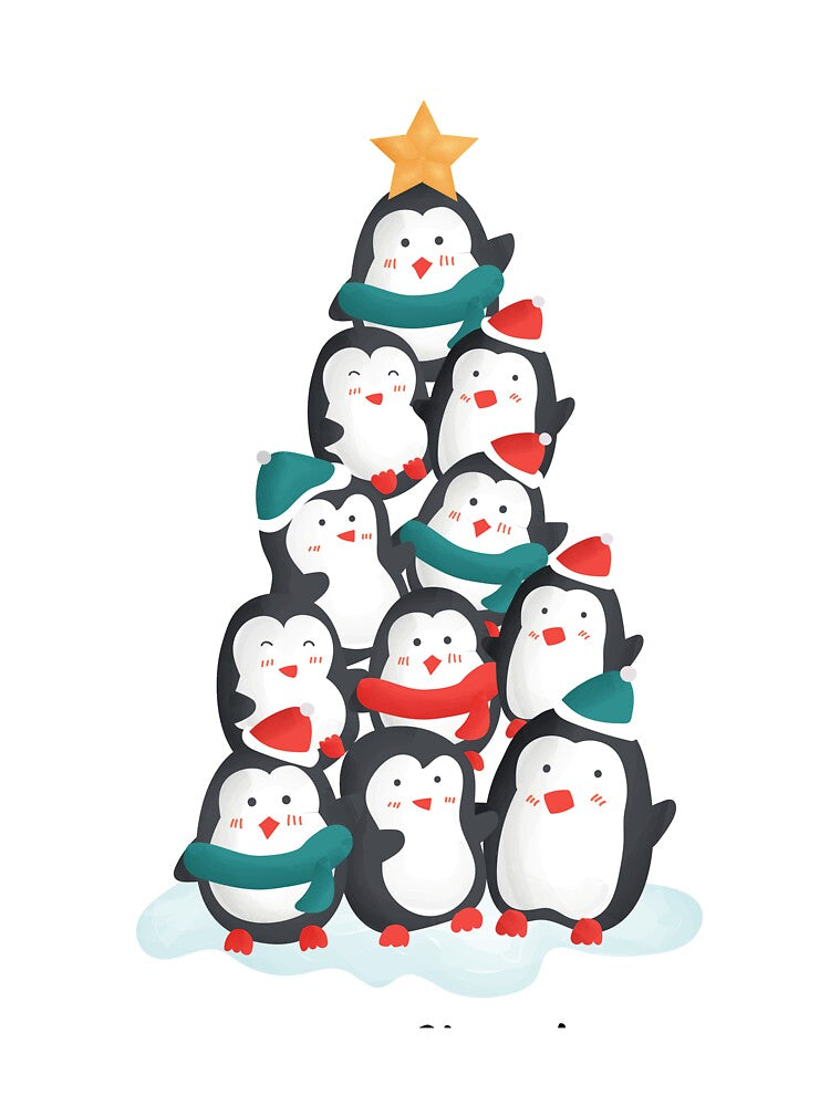 Cute Penguin Christmas Tree by SiouxLove