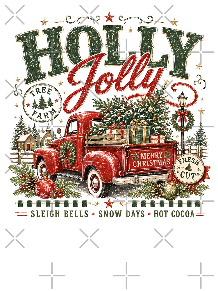 Christmas tree red truck by Uniquememorable
