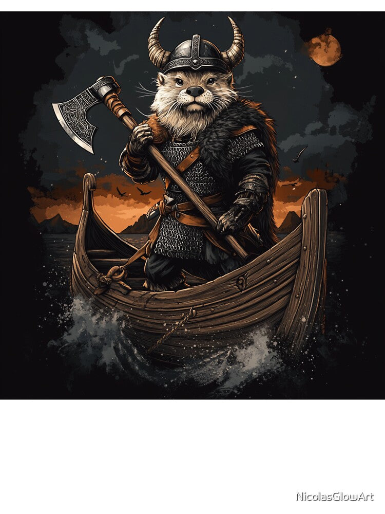 Viking Otter on Boat by NicolasGlowArt
