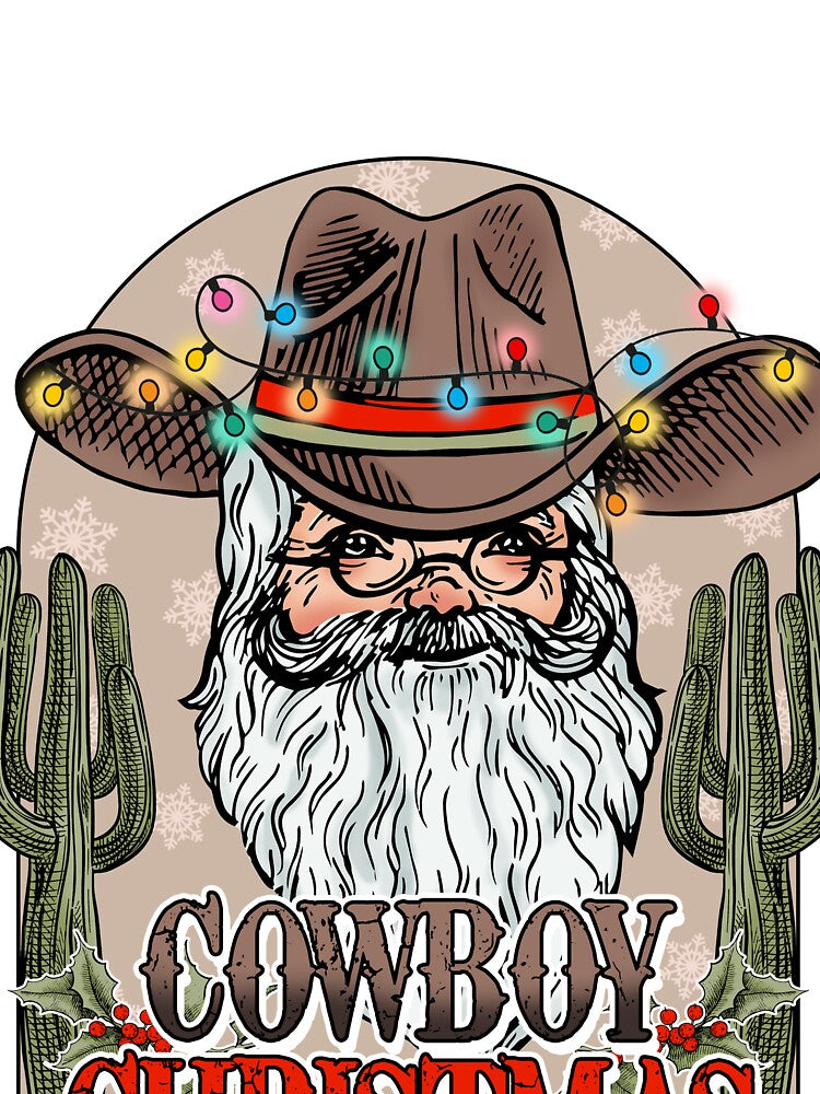 Cowboy Christmas Santa in Cowboy Hat by ElishaKayne
