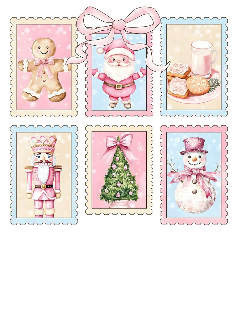 Pink Christmas Stamps by Szekeresrenato