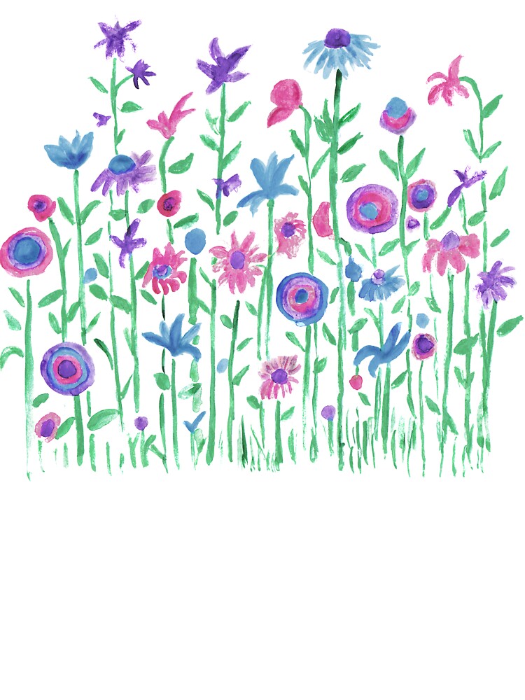 Cheerful spring flowers watercolor painting by Anna Lemos Unisex