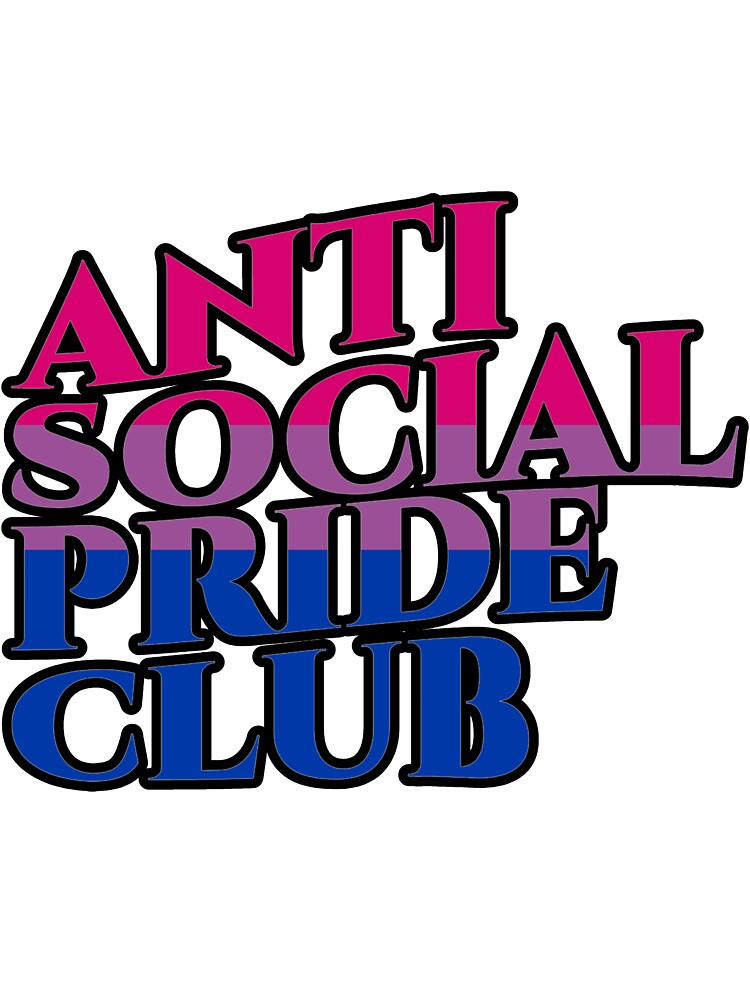 Anti Social Pride Club Bisexual Pride Flag by FunnyGayGuy