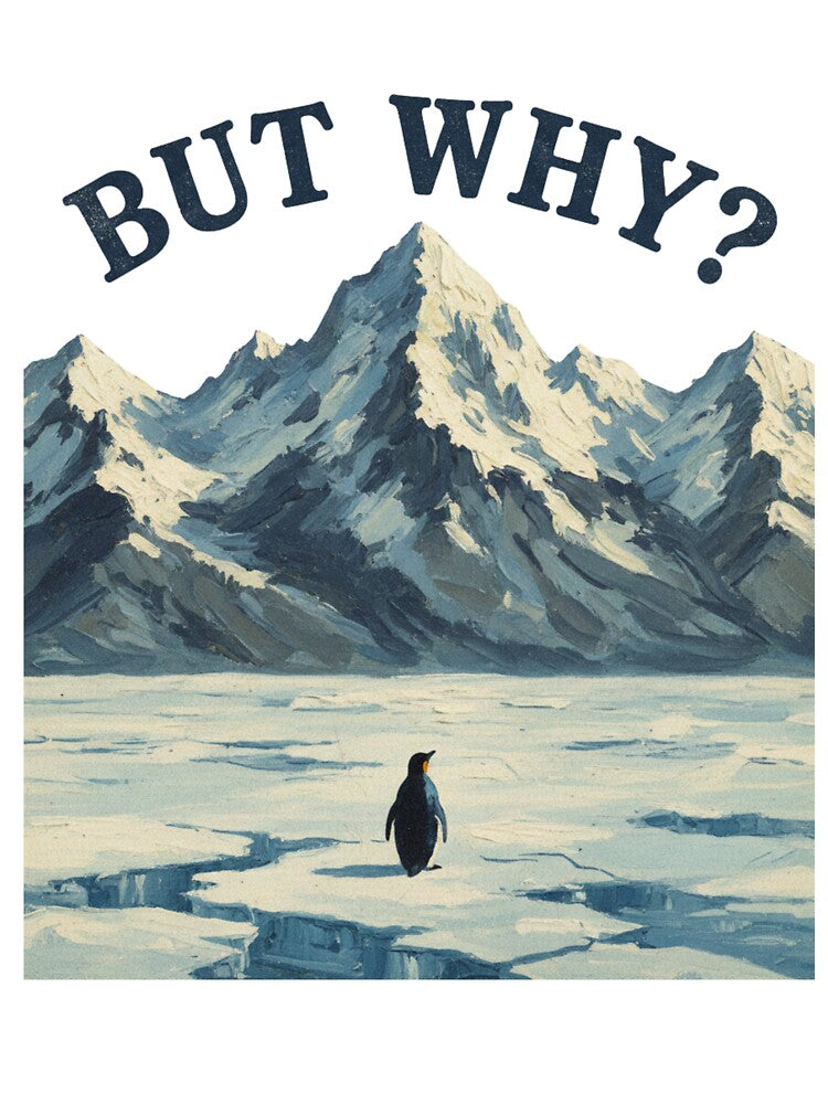 But Why? Penguin Facing the Impossible by Nicetyshop
