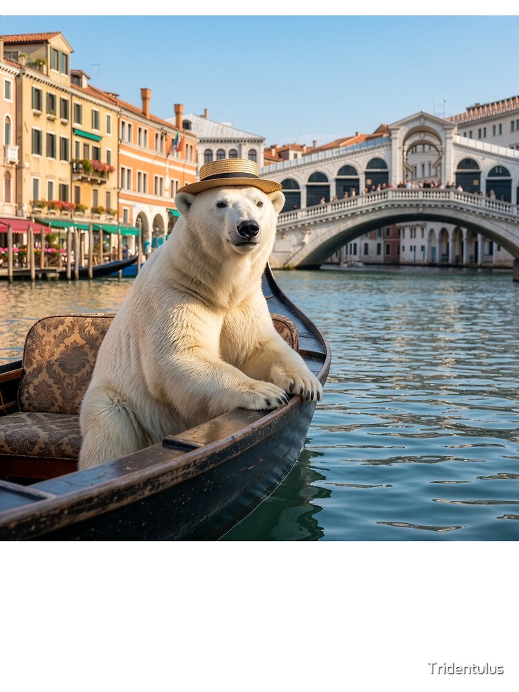 Polar Bear Takes Venice Gondola Ride by Tridentulus