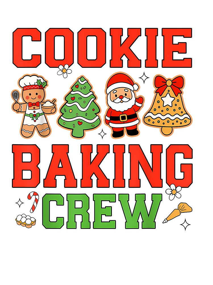 Cookie Baking Crew Christmas Funny Gingerbread Lovers Kids by cawtoon