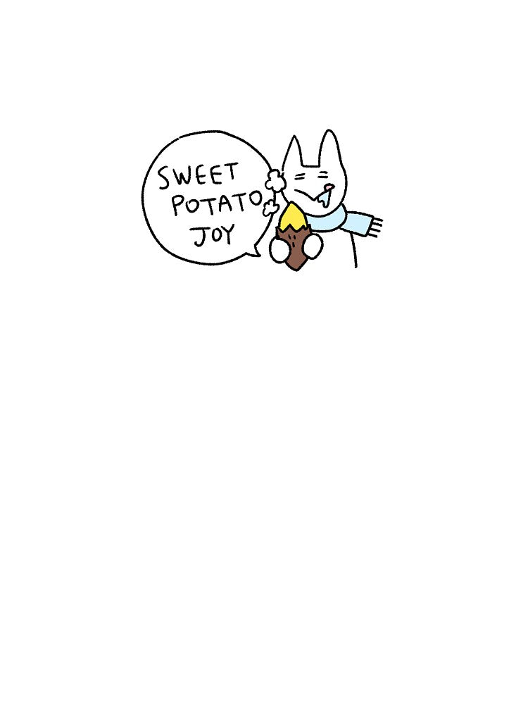 Sweet Potato Joy – Cute Cozy Snack Cat Sticker by lazydayz16