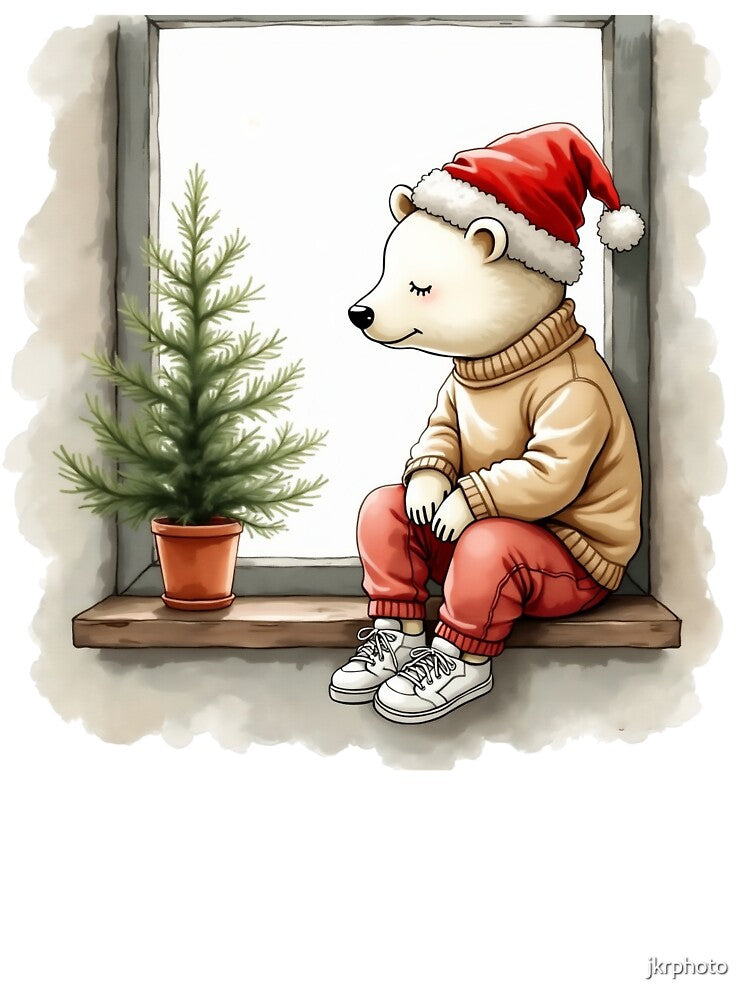 christmas polar bear by jkrphoto