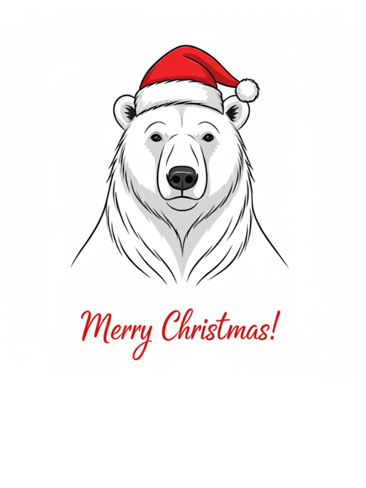Polar Bear Christmas Santa Hat by Outlandishrob
