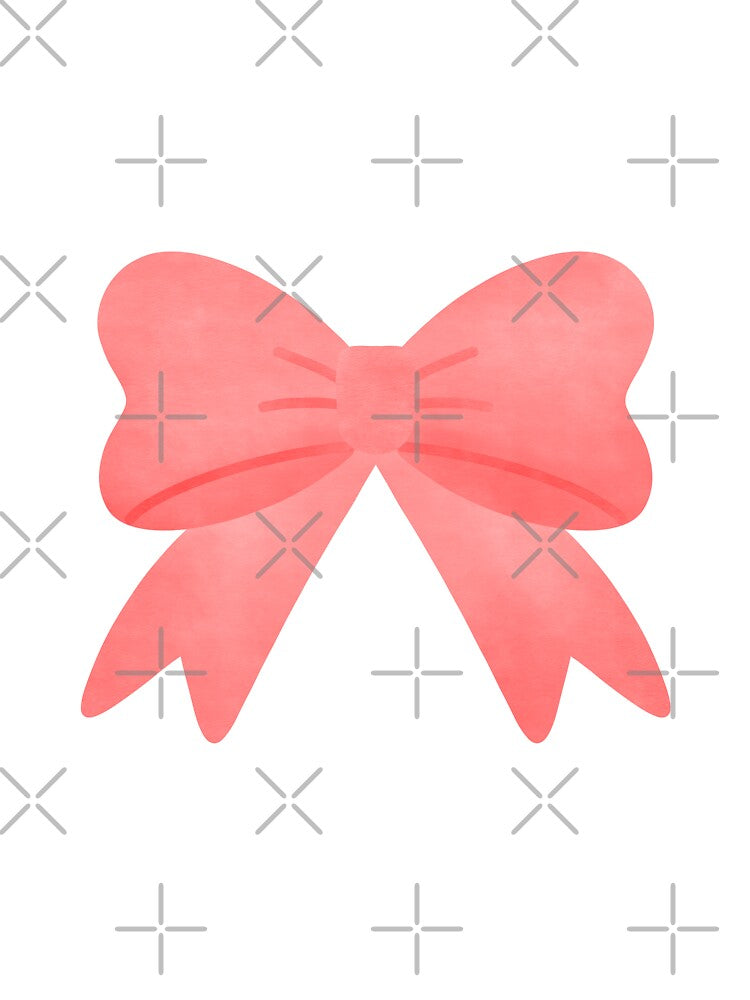 Red bow watercolor cute cartoon hand drawn illustration by Anngozza2