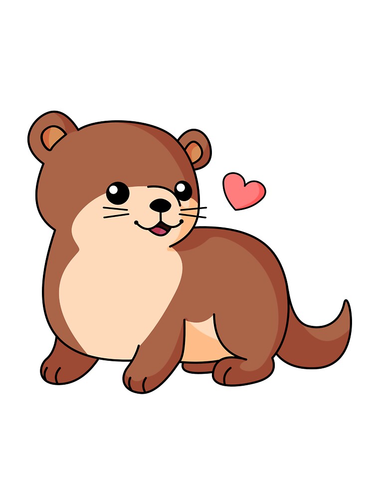 Cute Otter with heart by EmHurst10