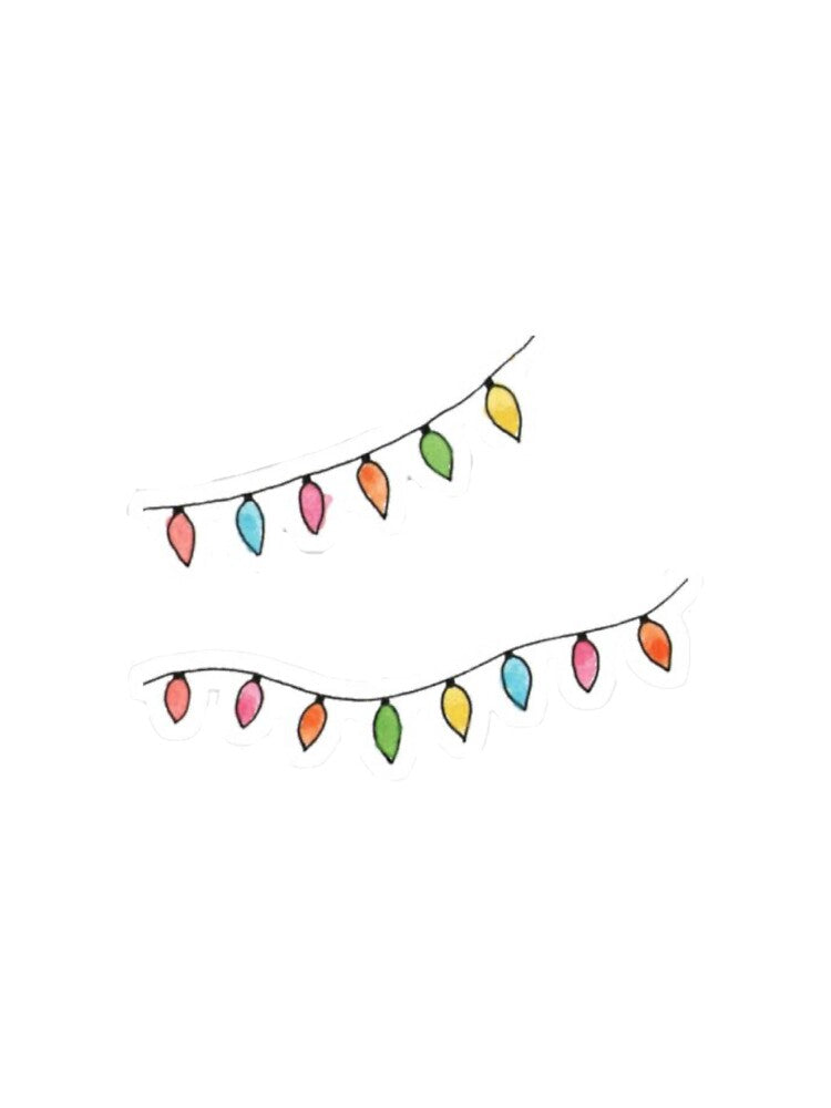 Watercolor Christmas lights by maddiesartworks