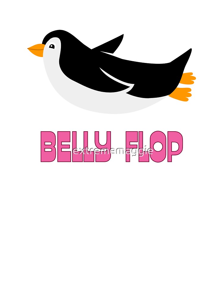 Bellyflop (Penguin) by extrememaggie